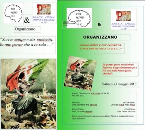 Locandina seminario 23 maggio a 100 anni dalla grande Guerra