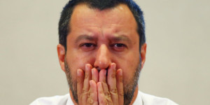 Italy's Interior Minister Salvini attends a news conference at the Viminale in Rome