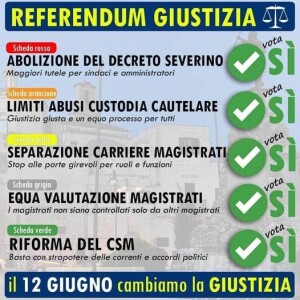 Cinque Si per cambiare la Giustizia